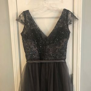 Beautiful grey formal dress.